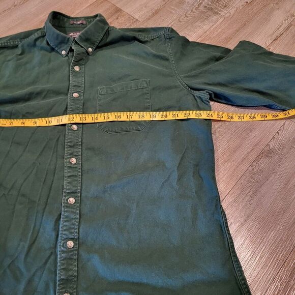 Eddie Bauer Relaxed Fit Button Up Heavy Weight Flannel Shirt Men Size Large Tall - Picture 7 of 9